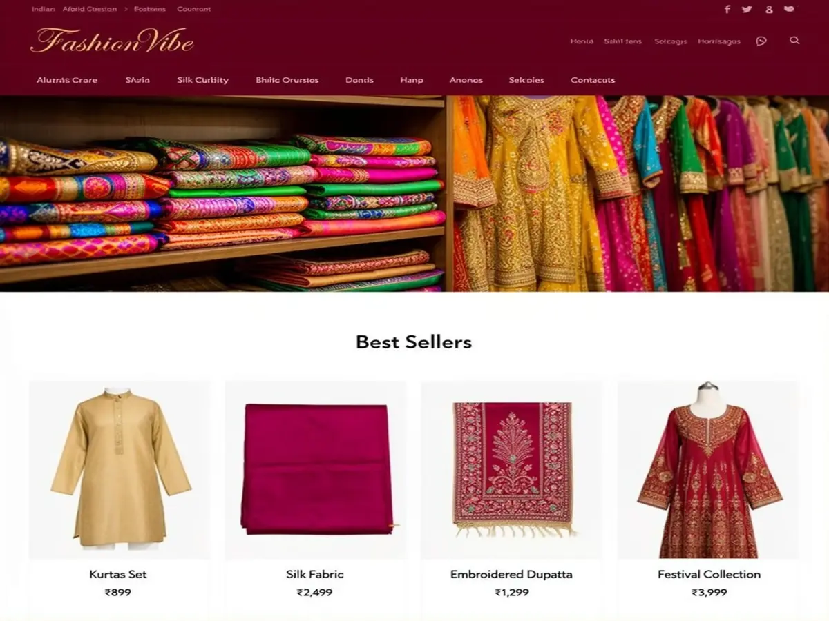 Fashion store online shop preview built with LABHA WhatsApp commerce